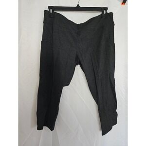 BALEAF Women's Charcoal Heather Athletic Capris with Pockets Size XXL